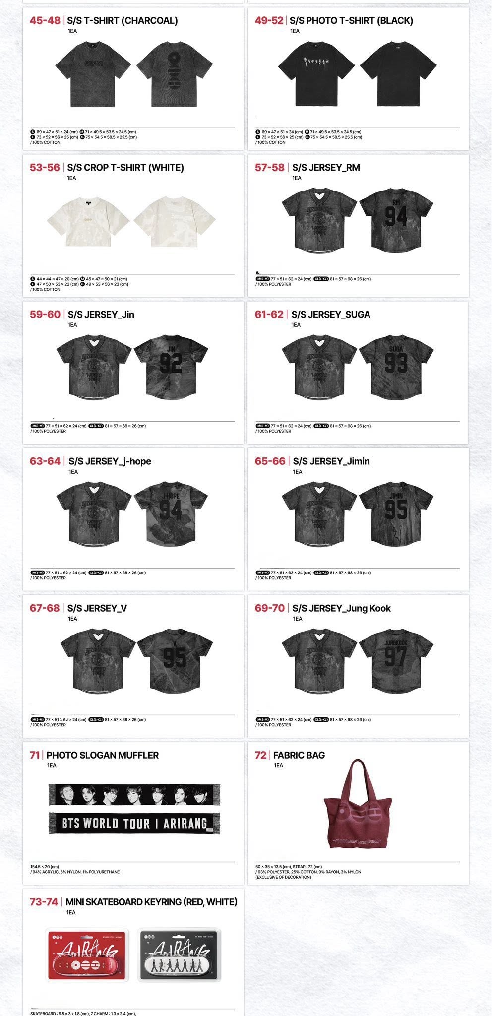 [PRE ORDER] BTS ARIRANG WORLD TOUR PICK UP MERCH IN GOYANG
