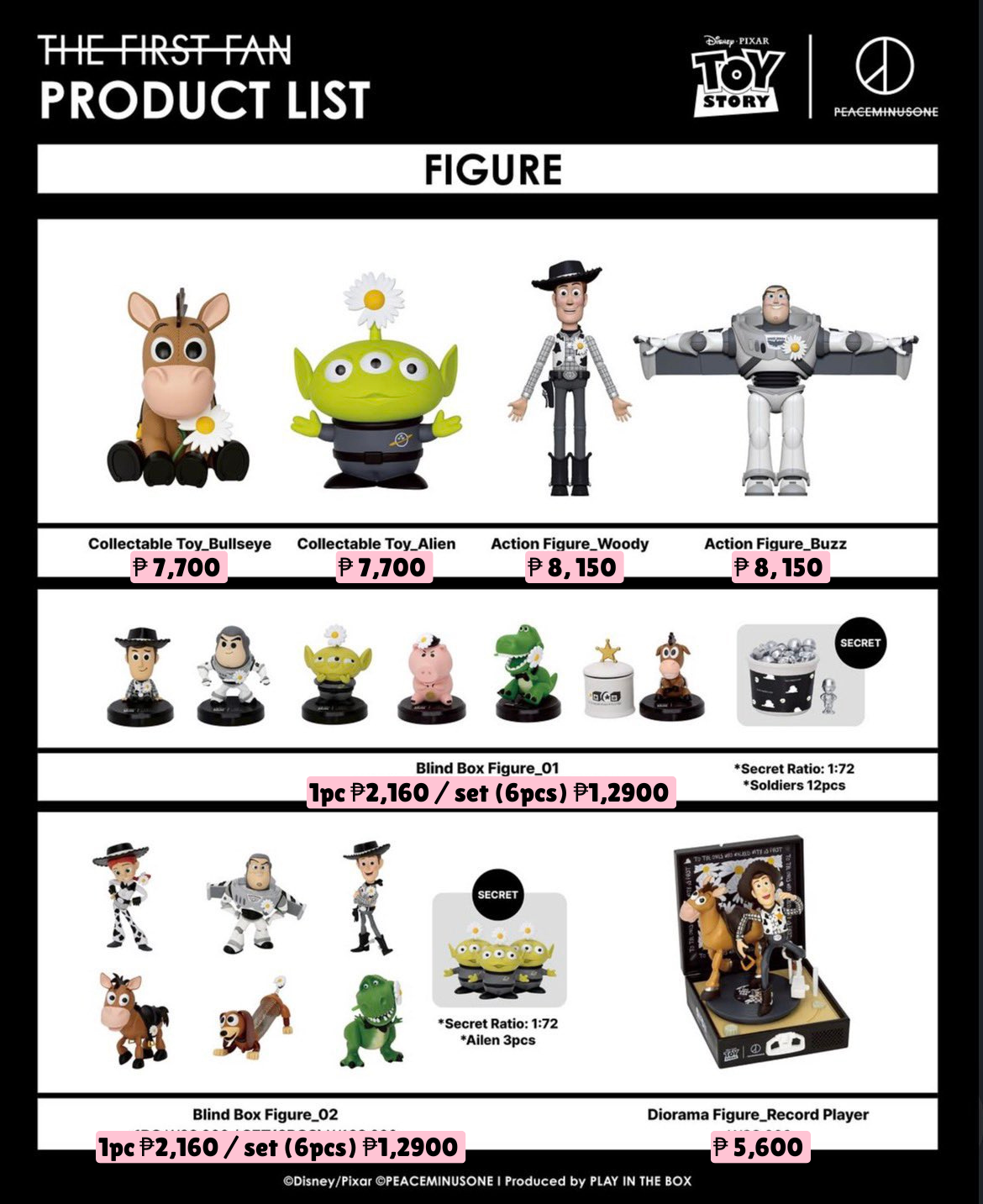 [PRE ORDER] - PEACEMINUSONE x TOYSTORY [THE FIRST FAN]