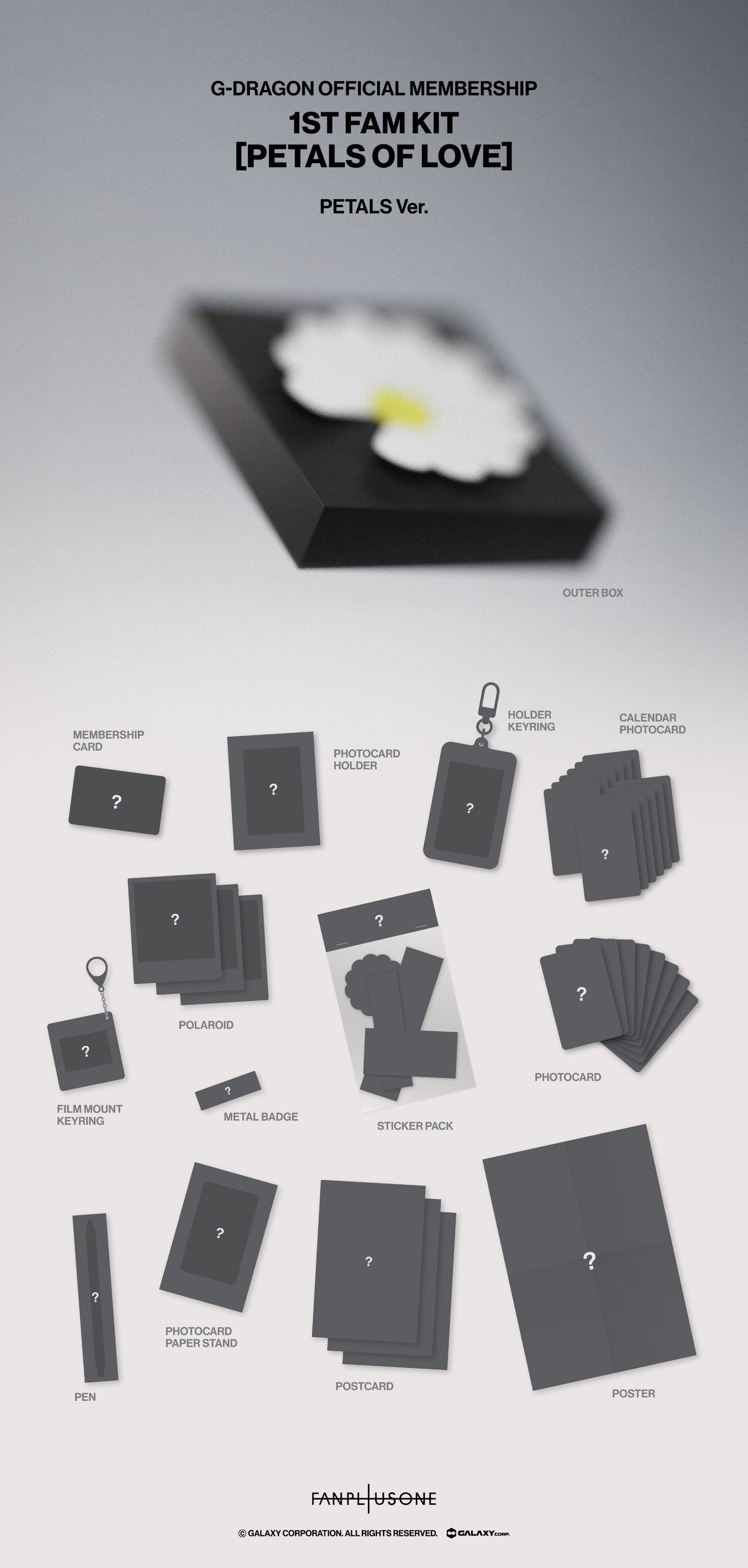 [PRE ORDER] GDRAGON OFFICIAL MEMBERSHIP 1ST FAM KIT [PETALS OF LOVE]