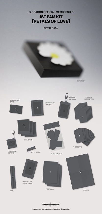 [PRE ORDER] GDRAGON OFFICIAL MEMBERSHIP 1ST FAM KIT [PETALS OF LOVE]