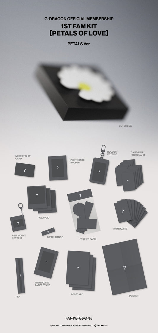 [PRE ORDER] GDRAGON OFFICIAL MEMBERSHIP 1ST FAM KIT [PETALS OF LOVE]