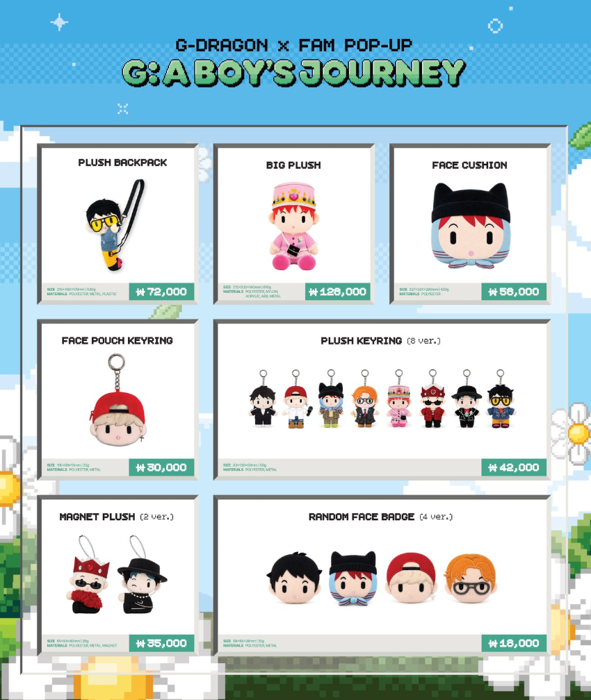 [PRE ORDER] G-DRAGON X FAM POP UP [G:A BOY'S JOURNEY]
