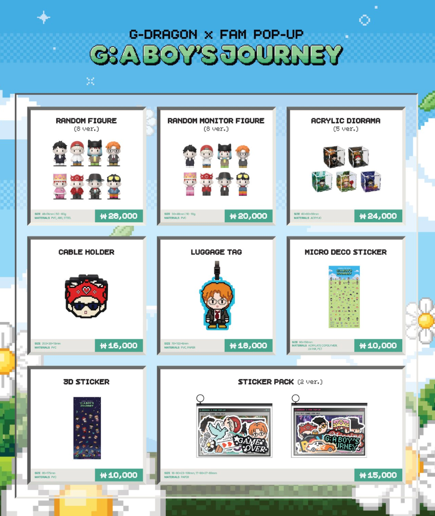[PRE ORDER] G-DRAGON X FAM POP UP [G:A BOY'S JOURNEY]