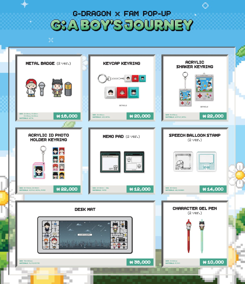 [PRE ORDER] G-DRAGON X FAM POP UP [G:A BOY'S JOURNEY]