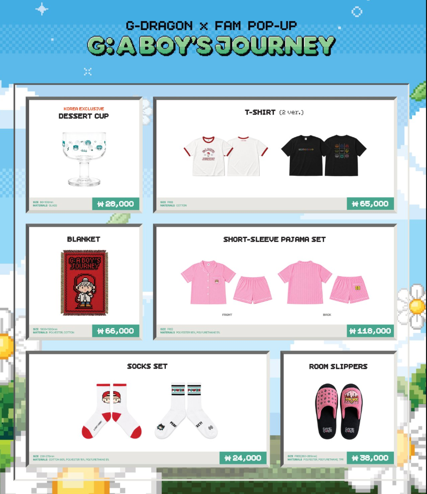 [PRE ORDER] G-DRAGON X FAM POP UP [G:A BOY'S JOURNEY]