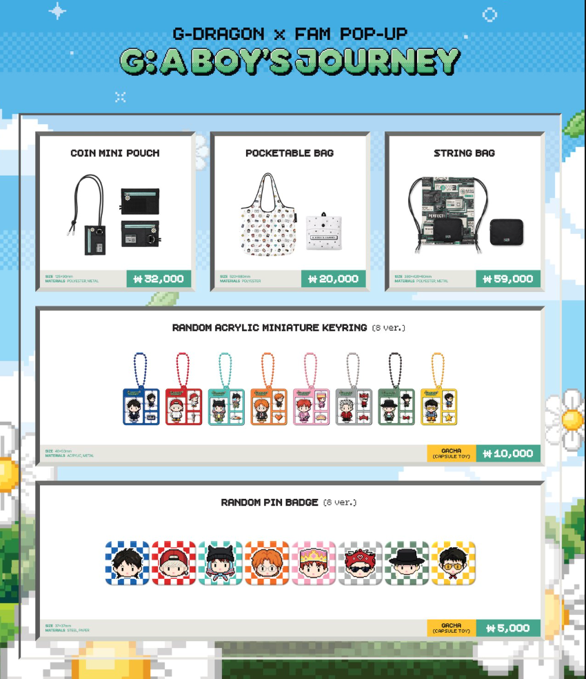 [PRE ORDER] G-DRAGON X FAM POP UP [G:A BOY'S JOURNEY]